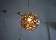 100W Tangle Globe Hanging Pendant Lampu Kaca Bola Lampu Dengan Emas Warna