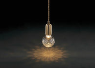Jelas kristal Bulb Suspensi Lampu 7W G9 LED Lampu Kaca + Logam