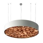 Putaran Kayu Kreatif Suspension modern Cahaya bagus Pendant Lamp untuk House