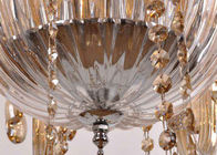 Disadur Cognac Kaca langit-langit modern Pencahayaan untuk Living Room 10 Cahaya