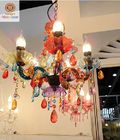 Pijar Colorful Acrylic Celling Chandelier Lights untuk Hotel / Restaurant