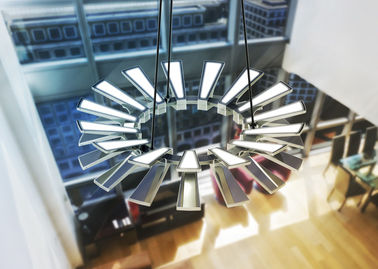 Trapesium modern Chandelier Lampu Ujung - menyala besar Chandelier Atas dan Bawah