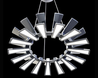 Trapesium modern Chandelier Lampu Ujung - menyala besar Chandelier Atas dan Bawah