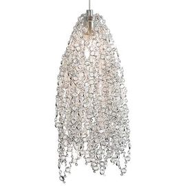 Lapisan ganda Kristal Pendant Lampu E14 Lampu Basis untuk Wedding Dress Toko