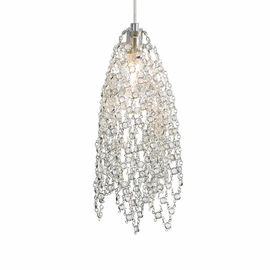 Lapisan ganda Kristal Pendant Lampu E14 Lampu Basis untuk Wedding Dress Toko