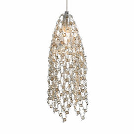 Lapisan ganda Kristal Pendant Lampu E14 Lampu Basis untuk Wedding Dress Toko