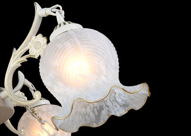 Baroco Modern Style Chandelier Lampu Zinc Alloy Die Casting 3 Heads Naungan Menurun