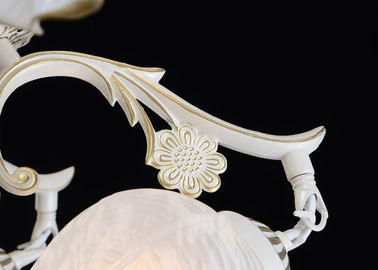 Baroco Modern Style Chandelier Lampu Zinc Alloy Die Casting 3 Heads Naungan Menurun