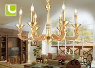Transparan / Emas Kristal E14 / E12 Kontemporer Chandelier Lampu Untuk Living Room