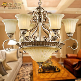9 Cahaya Living Room Dekorasi modern Chandelier Lampu dengan Silver / Emas Lukisan