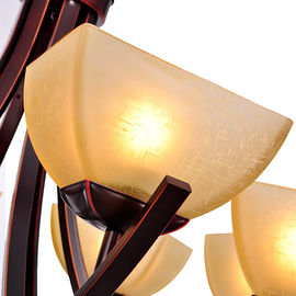 Kamar Tidur Atau Bar Simple Tempa Eropa Iron Chandelier dengan Antik Kaca
