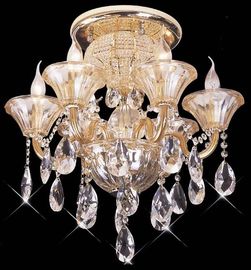 Dining Room / Kamar Mandi Besi Tempa LED Chandelier Lampu Dengan Emas Finish
