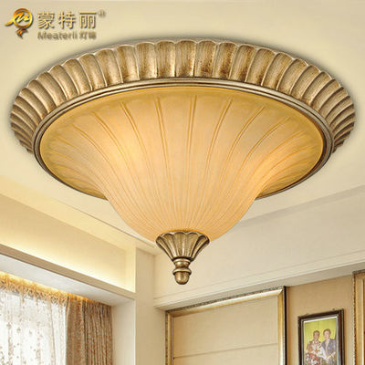 Kaca Tempa Besi langit-langit Chandelier / Resin Lampu Ceiling Fixture
