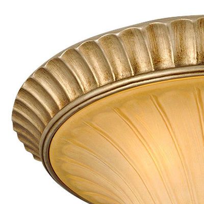 Kaca Tempa Besi langit-langit Chandelier / Resin Lampu Ceiling Fixture