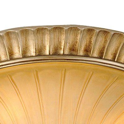 Kaca Tempa Besi langit-langit Chandelier / Resin Lampu Ceiling Fixture