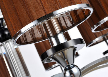 Hotel Hall / Foyer Dekorasi Chrome Chandelier, Modern Besi Tempa Chandelier Kristal