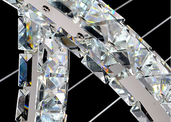Ganda Lingkaran Kontemporer K9 Mewah Chandelier Kristal 31 Watt untuk Dekorasi Hanging Pencahayaan