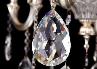 8 Cahaya Mutiara Perak Zinc Pendant Cahaya, gaya Eropa mewah Kristal modern Chandelier