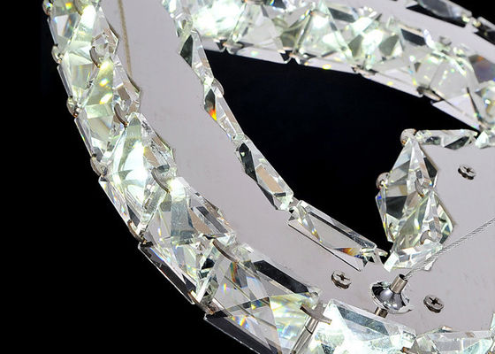 Ganda Heart Shaped modern Mewah Kristal Chandelier dengan 75cm Rantai Adjustable
