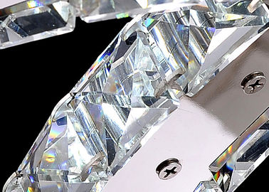 Chrome / Clear Dining Room K9 Mewah Kristal Chandelier dengan 18W LED Light