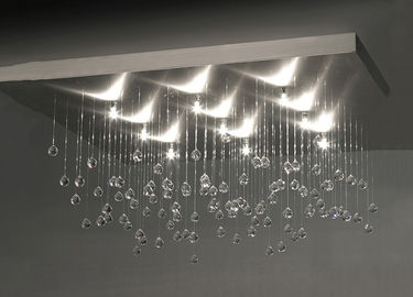 Mewah Kristal Chandelier Lampu, Chandelier Hotel Dengan Perlengkapan pencahayaan Tiga Lapisan