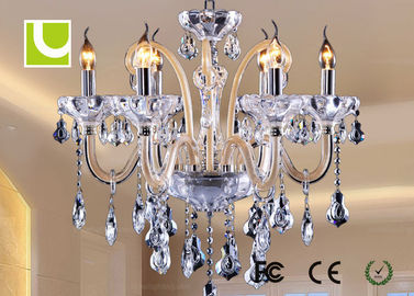 Penghematan Energi Kitchen Chandelier Lampu, Luxury Kristal 6 Lampu Chandelier