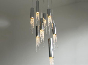 Mewah Kristal Chandelier Lampu, LED Lighting Fixtures Untuk Villas
