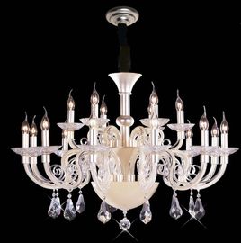 Baccarat E14 / E27 Kontemporer Kristal Chandelier Lampu Dengan 18 Lampu