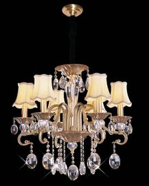Durable Kuningan Kontemporer Kristal Chandelier Lampu Dengan High Power LED