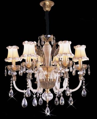 Tinggi Lumen 18 Lampu 1.050 x 820mm Kristal Chandelier Lampu / Komersial LED Pendant Lampu