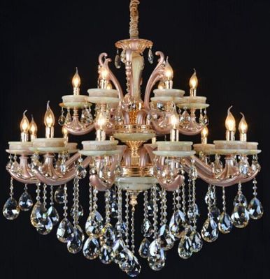 Hotel Large Chandelier Kristal 130 x105 cm H Dengan 20 Lampu Conservatory