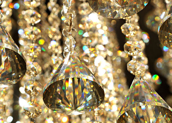 Rectangle LED Kristal Lampu Ceiling Perumahan Estates, Hotel