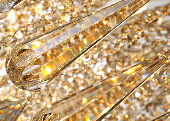Rectangle LED Kristal Lampu Ceiling Perumahan Estates, Hotel