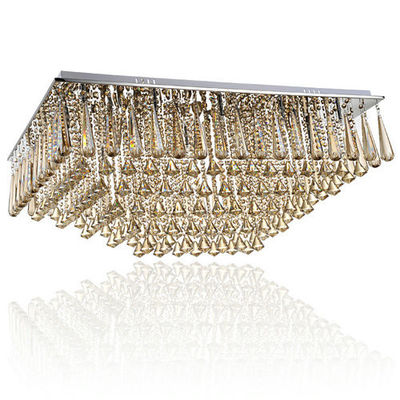Bertimbal Kaca Crystal Light Ceiling, Kontemporer Suspended Dekoratif Chandelier