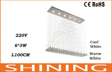220V / 110V Cool White 18W LED Kristal Ceiling Lights Emas Finishing