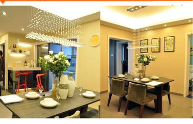 220V / 110V Cool White 18W LED Kristal Ceiling Lights Emas Finishing