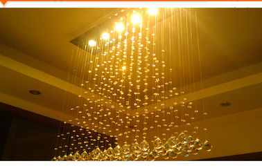 220V / 110V Cool White 18W LED Kristal Ceiling Lights Emas Finishing