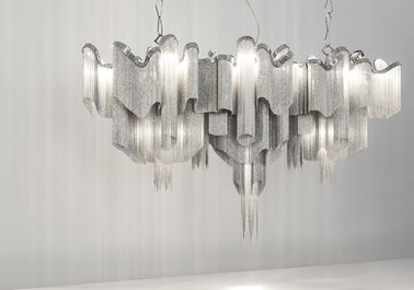 Modern Aluminium Hotel Chandelier Stainless Steel Chandelier Lampu
