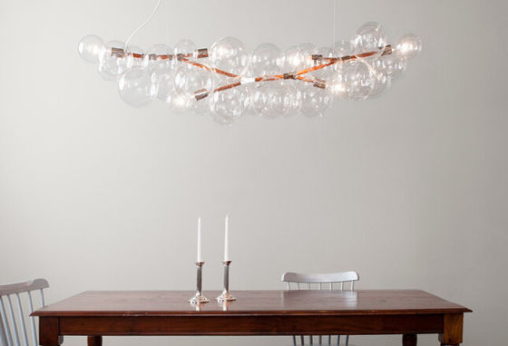 Kaca Bola Lampu Strings Hotel Chandelier Hias dengan Jalan Anda untuk Dining Room