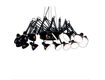 Besar Chandelier Hitam Hotel