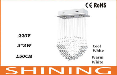 Dining Room Pendant Crystal Light, 3pcs * 3W Chandelier Lights