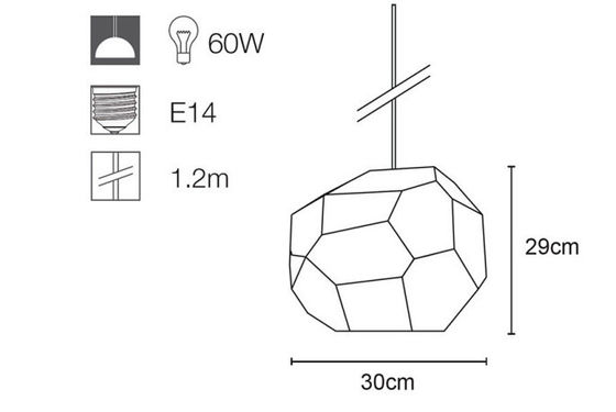 Transparan Suspensi modern Cahaya Kaca Pendant Lamp Untuk Restaurant / Bar Dekorasi