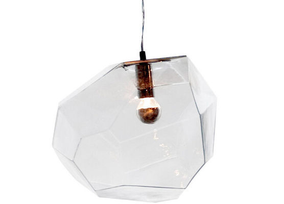 Transparan Suspensi modern Cahaya Kaca Pendant Lamp Untuk Restaurant / Bar Dekorasi