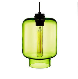 Clear Glass Bentuk Luxurious Botol Pendant Lamp, perlengkapan pencahayaan Industri