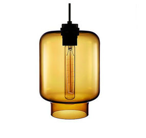 Clear Glass Bentuk Luxurious Botol Pendant Lamp, perlengkapan pencahayaan Industri