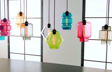 Clear Glass Bentuk Luxurious Botol Pendant Lamp, perlengkapan pencahayaan Industri