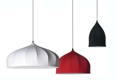 3 Gaya Suspensi modern Cahaya, Indoor Fabric Pendant Pencahayaan