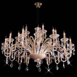 24 Senjata E14 Basis Kristal Suspension Chandelier Lampu Produsen