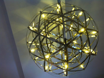 Suspensi modern Cahaya Stainless Steel besar Bola Bundar Shaped lampu Pendant untuk Dekorasi Rumah