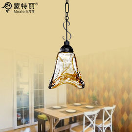 Tunggal Kepala Matte Black Retro Tradisional Chandelier Hanging Pendant Lighting Fixture